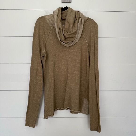 Free People Beach One Size Tan Sweatshirt Pullover - Picture 1 of 5